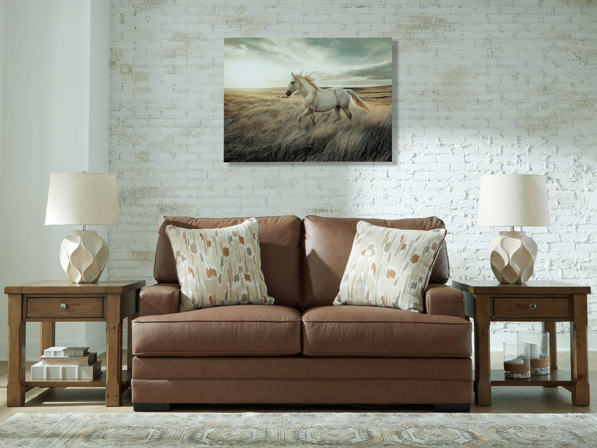 Mega Furniture - Ashley Furniture - VillaCourt Living Room - Sofa / Caramel - 7490938