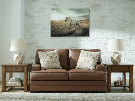 Mega Furniture - Ashley Furniture - VillaCourt Living Room - Sofa / Caramel - 7490938