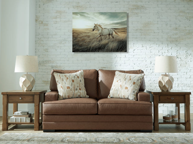 Mega Furniture - Ashley Furniture - VillaCourt Living Room - Sofa / Caramel - 7490938