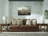 Mega Furniture - Ashley Furniture - VillaCourt Living Room - Sofa / Caramel - 7490938