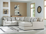 Mega Furniture - Ashley Furniture - Laurelgrove Sectional - RAF 5-Piece Sectional with Chaise / Pebble - 75105S12