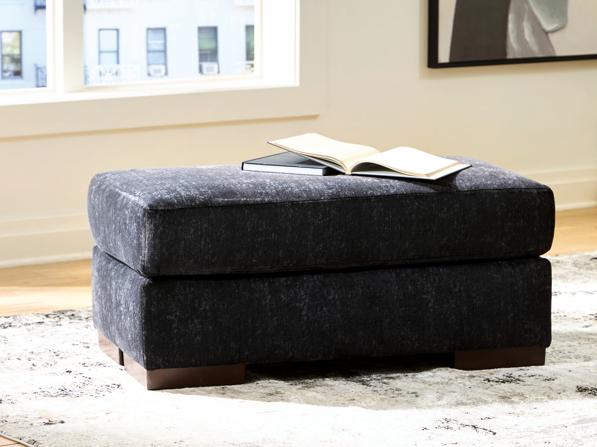 Mega Furniture - Ashley Furniture - Whitmore Manor Living Room - Ottoman / Black Pearl - 8040414