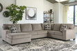 Mega Furniture - Ashley Furniture - Ballinasloe Sectional - LAF 3-Piece Sectional with Chaise / Smoke - 80703S2