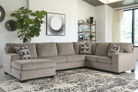Mega Furniture - Ashley Furniture - Ballinasloe Sectional - LAF 3-Piece Sectional with Chaise / Smoke - 80703S2
