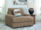 Mega Furniture - Ashley Furniture - Jayne Park Living Room - Chair and a Half / Pecan - PC8150523