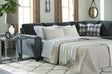 Mega Furniture - Ashley Furniture - Abinger Sectional - LAF Sofa Sleeper / Smoke - 8390569