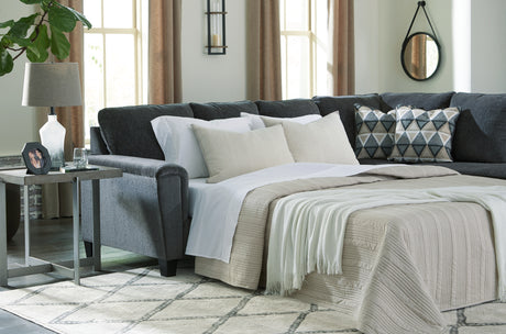 Mega Furniture - Ashley Furniture - Abinger Sectional - LAF Sofa Sleeper / Smoke - 8390569