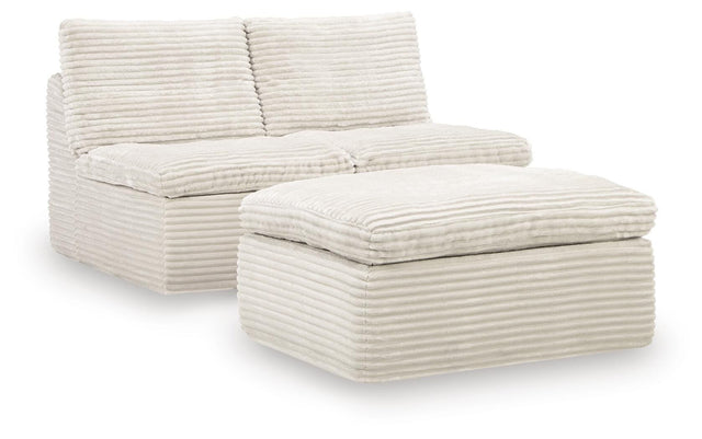 Mega Furniture - Ashley Furniture - Fannin Sectional - 2 Armless Chairs w/Otto (3/CN) - PC8430431