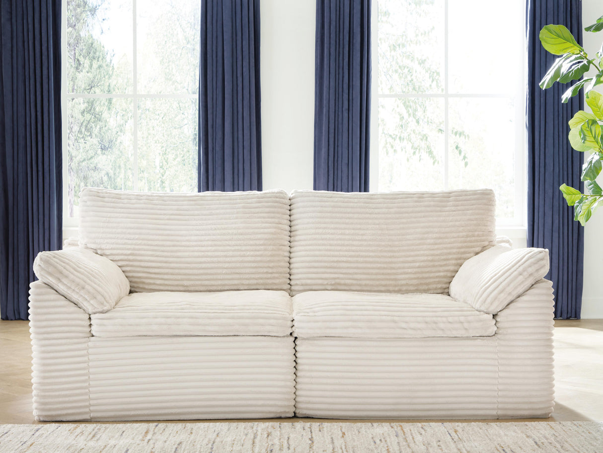Mega Furniture - Ashley Furniture - Fannin Sectional - LAF/RAF Corner Chair (Set of 2) / Ivory - PC8430451