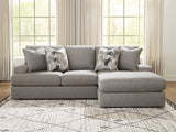 Mega Furniture - Ashley Furniture - Lindon Sectional - RAF 2-Piece Sectional with Chaise / Smoke - 84704S2