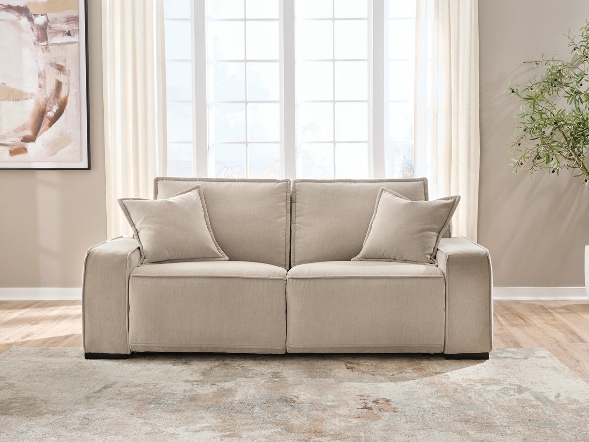 Mega Furniture - Ashley Furniture - Carceri Sectional - 2-Piece Power Reclining Sectional Loveseat / Cashmere - 87003S1
