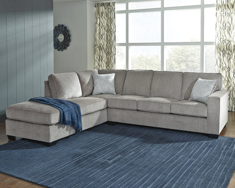 Mega Furniture - Ashley Furniture - Altari Sectional - RAF 2-Piece Sleeper Sectional with Chaise / Slate - 87213S4