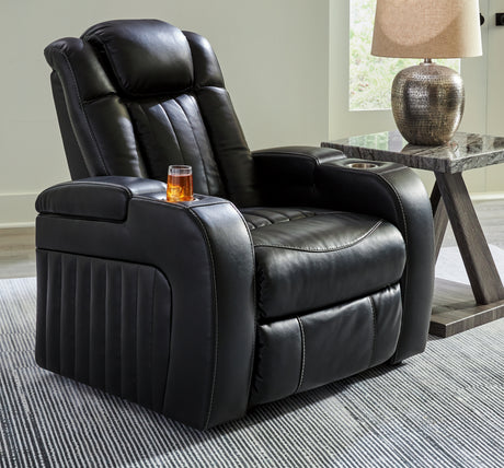 Mega Furniture - Ashley Furniture - Caveman Den Living Room - PWR REC Loveseat/CON/ADJ HDRST / Midnight - 9070318