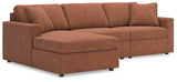Mega Furniture - Ashley Furniture - Modmax Sectional - RAF 3-Piece Sectional with Chaise / Spice - 92102S17