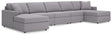 Mega Furniture - Ashley Furniture - Modmax 5-Piece Double Chaise Sectional - 5-Piece Double Chaise Sectional - 92104S125