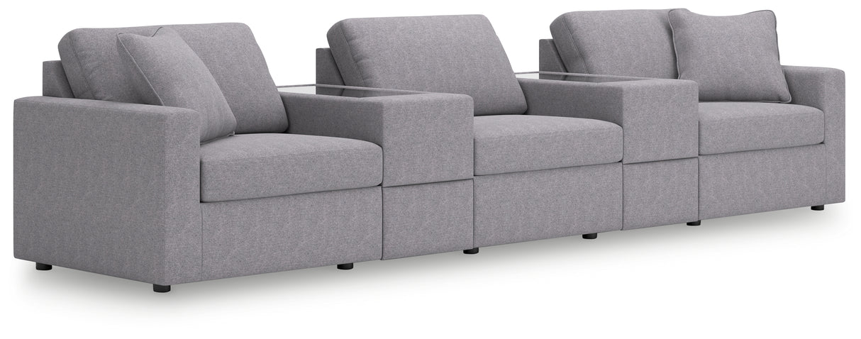 Mega Furniture - Ashley Furniture - Modmax Sectional - RAF 5-Piece Sectional / Granite - 92104S9