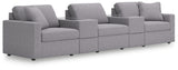 Mega Furniture - Ashley Furniture - Modmax Sectional - RAF 5-Piece Sectional / Granite - 92104S9