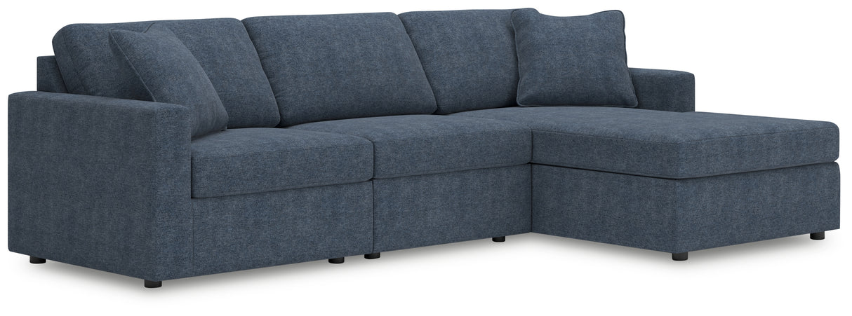 Mega Furniture - Ashley Furniture - Modmax Sectional - RAF 3-Piece Sectional with Chaise / Ink - 92121S18