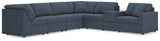 Mega Furniture - Ashley Furniture - Modmax Sectional - 7-Piece Sectional with Storage Console / Ink - 92121S32