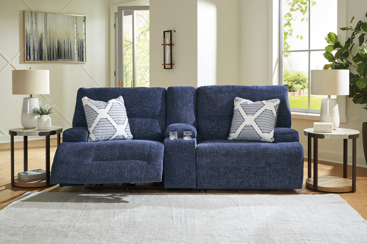Mega Furniture - Ashley Furniture - Acklen Place Sectional - 3-Piece Sectional / Navy - 93607S10