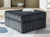 Mega Furniture - Ashley Furniture - Midnight-Madness Living Room - Oversized Accent Ottoman / Gunmetal - 9810508