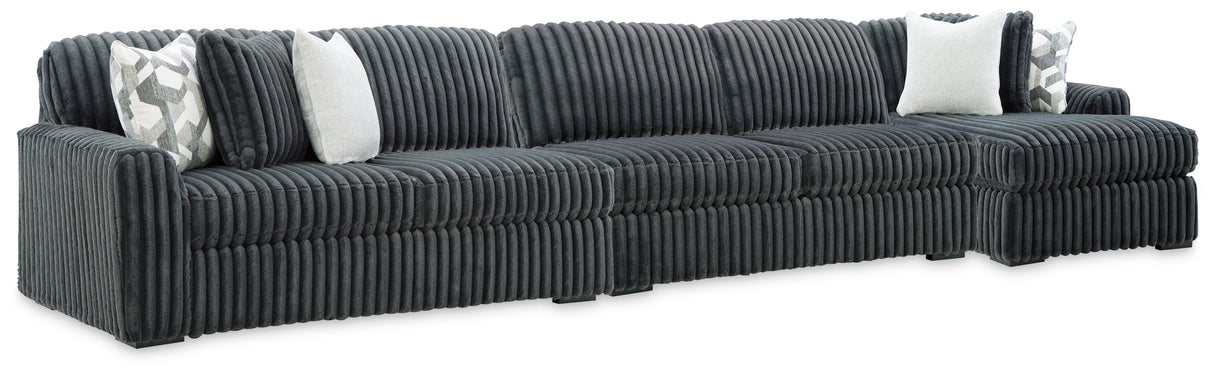 Mega Furniture - Ashley Furniture - Midnight-Madness 3-Piece Sectional with Chaise - 3-Piece Sectional with Chaise - 98105S28
