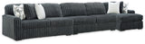 Mega Furniture - Ashley Furniture - Midnight-Madness 3-Piece Sectional with Chaise - 3-Piece Sectional with Chaise - 98105S28