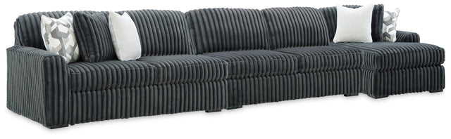 Mega Furniture - Ashley Furniture - Midnight-Madness 3-Piece Sectional with Chaise - 3-Piece Sectional with Chaise - 98105S28