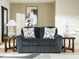 Mega Furniture - Ashley Furniture - Midnight-Madness Living Room - Loveseat / Gunmetal - 9810535