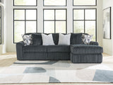 Mega Furniture - Ashley Furniture - Midnight-Madness Sectional - LAF 2-Piece Sectional Sofa Chaise / Gunmetal - 98105S3