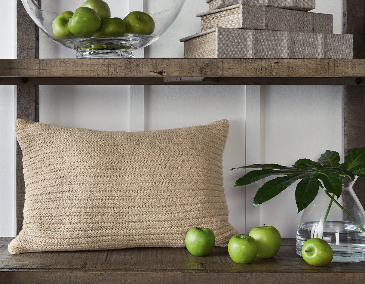 Mega Furniture - Ashley Furniture - Abreyah Pillows - Pillow / Tan - A1000957P