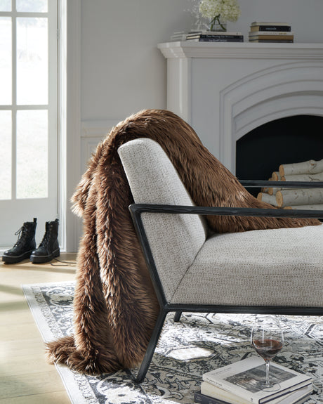 Mega Furniture - Ashley Furniture - Bellethrone Throw (Set of 3) - Throw (3/CS) / Brown - A1000987