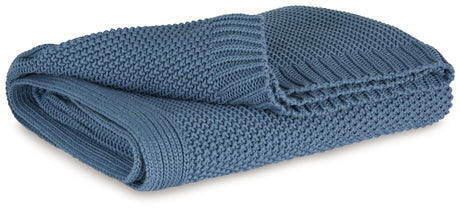 Mega Furniture - Ashley Furniture - Gayelery Throw (Set of 3) - Throw (3/CS) / Blue - A1001087