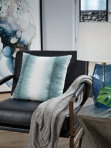 Mega Furniture - Ashley Furniture - Elonwich Pillows - Pillow (4/CS) / Teal/White - A1001106