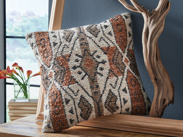 Mega Furniture - Ashley Furniture - Kierenworth Pillows - Pillow (4/CS) / Sienna/Ivory/Black - A1001110