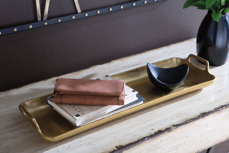 Mega Furniture - Ashley Furniture - Posy Tray - Tray / Gold Finish - A2000136
