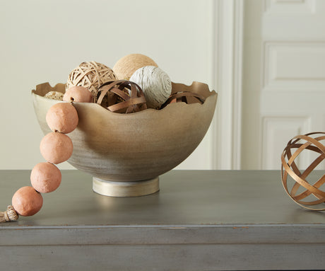 Mega Furniture - Ashley Furniture - Maura Bowl - Bowl / Antique Gold Finish - A2000594