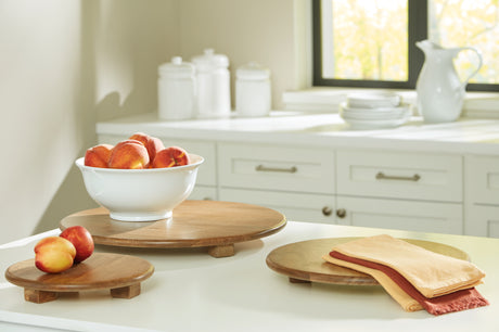 Mega Furniture - Ashley Furniture - Kaidler Tray Set (Set of 3) - Tray Set (3/CN) / Brown - A2000614