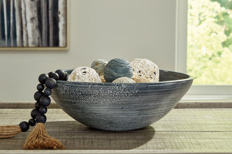 Mega Furniture - Ashley Furniture - Meadie Bowl - Bowl / Distressed Black - A2000792