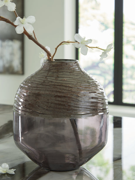 Mega Furniture - Ashley Furniture - Harpwick Vase - Vase / Iridescent Gray - A2000725
