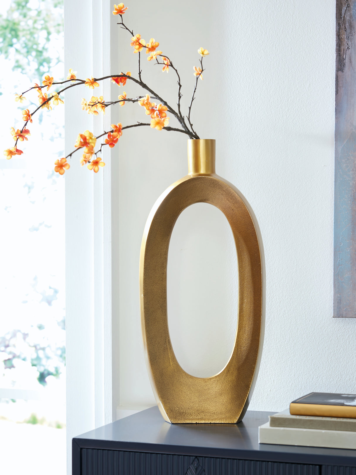 Mega Furniture - Ashley Furniture - Lawtonville Vase - Vase / Antique Gold Finish - A2000752