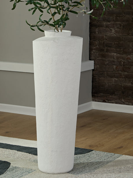 Mega Furniture - Ashley Furniture - Flurinworth Vase - Vase / Cream - A2000769