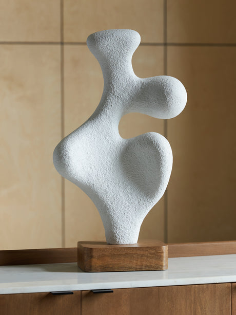 Mega Furniture - Ashley Furniture - Lavarsen Sculpture - Sculpture / White/Brown - A2000840