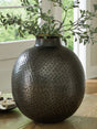 Mega Furniture - Ashley Furniture - Woody Vase - Vase / Pewter/Gold Finish - A2000845