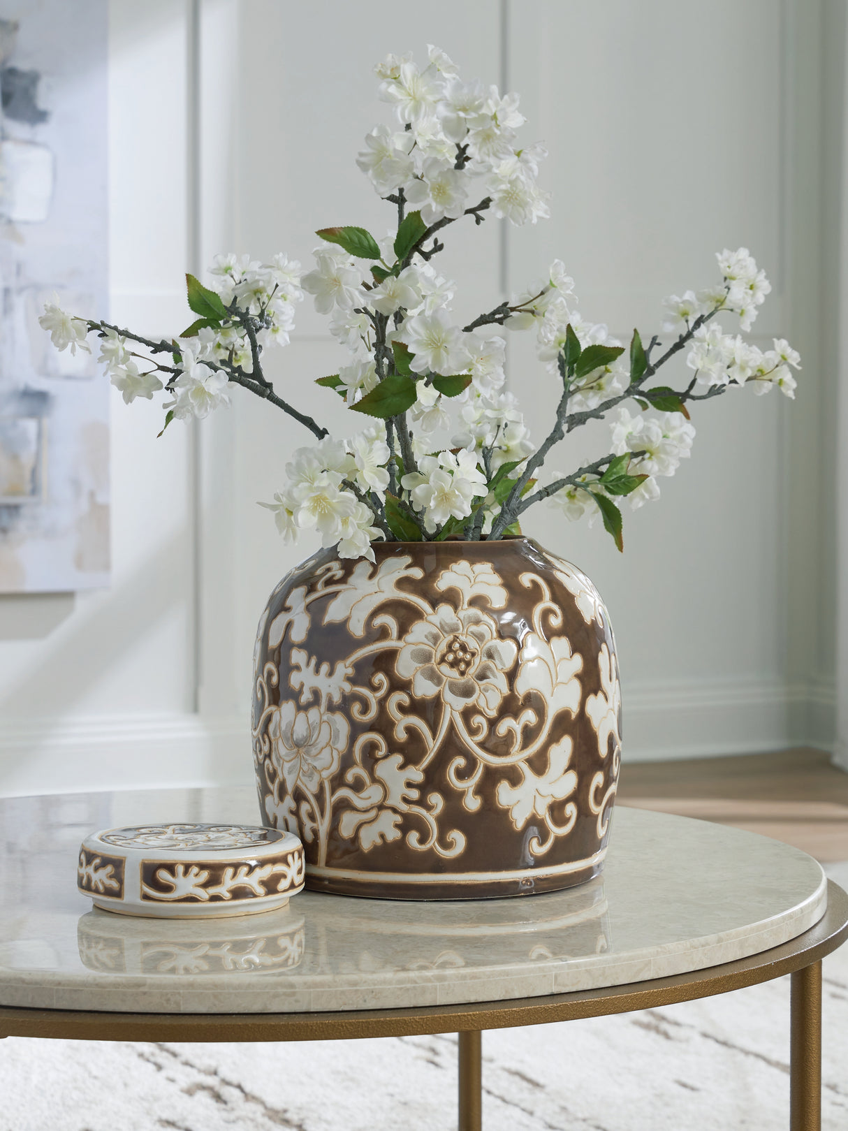 Mega Furniture - Ashley Furniture - Adalham Jar - Jar / Brown/Cream - A2000910