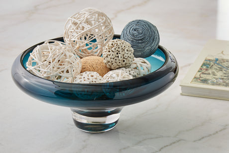 Mega Furniture - Ashley Furniture - Vallborough Bowl - Bowl / Teal Blue - A2900017