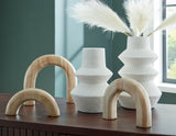 Mega Furniture - Ashley Furniture - Maddwarth Accessory Set (Set of 5) - Accessory Set (5/CN) / White/Natural Brown - A2C00214