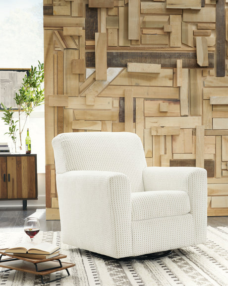 Mega Furniture - Ashley Furniture - Herstow Swivel Glider Accent Chair - Swivel Glider Accent Chair / Ivory - A3000365