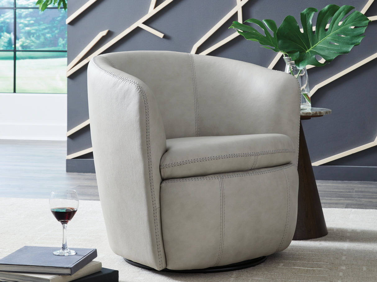 Mega Furniture - Ashley Furniture - Kierreys Swivel Accent Chair - Swivel Accent Chair / Bone - A3000703