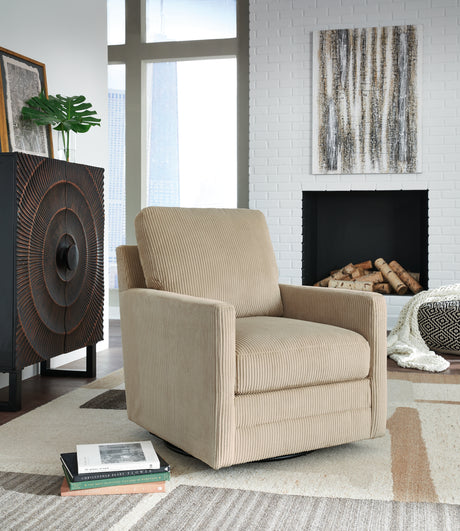 Mega Furniture - Ashley Furniture - Icaman Swivel Accent Chair - Swivel Accent Chair / Navy - A3000727